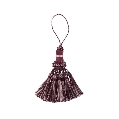LPNGTNG 1 x Quasten, hängende Dekoration, Basteln, Seide, Fransenquaste, Schlüsselanhänger, Pinsel, DIY-Dekoration für Taschen, Türen, Vorhang, Lesezeichen, Schlüssel (lila) von LPNGTNG