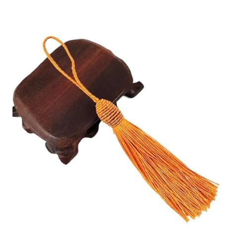 LPNGTNG 3/6/12 Quasten, seidige Seiden-Quasten, 15,5 cm, Lesezeichen-Quasten mit Kordelschlaufe, chinesischer Knoten, Quasten, DIY, Handwerk, Schmuckherstellung (Orange, 12 Stück) von LPNGTNG