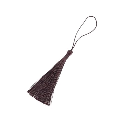 LPNGTNG 50 Stück 13 cm farbige Polyester-Seidenquasten DIY Handwerk Lesezeichen Vorhang Schmuck Hängeseil Fransenborte Kleidung Nähzubehör (06) von LPNGTNG