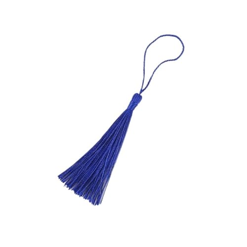 LPNGTNG 50 Stück 13 cm farbige Polyester-Seidenquasten DIY Handwerk Lesezeichen Vorhang Schmuck Hängeseil Fransenborte Kleidung Nähzubehör (28) von LPNGTNG