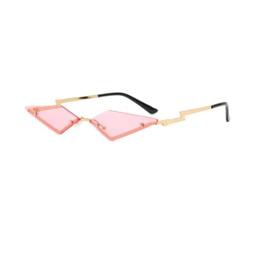 LPNGTNG Damen-Sonnenbrille in Fledermausform, UV-Schutz, trendig, randlos, schmal, Metallrahmen, Persönlichkeit, Party, Cosplay, Brillen (B05) von LPNGTNG