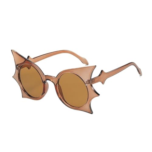 LPNGTNG Einzigartige Fledermausförmige Sonnenbrille für Damen, Vintage, lustige 90er-Jahre-Sonnenbrille, modische Neuheit, Gothic-Brille für Halloween, Kostüm, Disco-Party, Braun LPNGTNG Einzigartige Fledermausförmige Sonnenbrille für Damen, Vintage, lustige 90er-Jahre-Sonnenbrille, modische Neuheit, Gothic-Brille für Halloween, Kostüm, Disco-Party, Braun von LPNGTNG