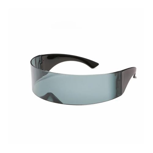 LPNGTNG Gebogene Persönlichkeitsbrille, lustig, futuristisch, zum Umwickeln, Sonnenbrille, Maske, Halloween-Zubehör, Dekoration (2 x Schwarz) von LPNGTNG