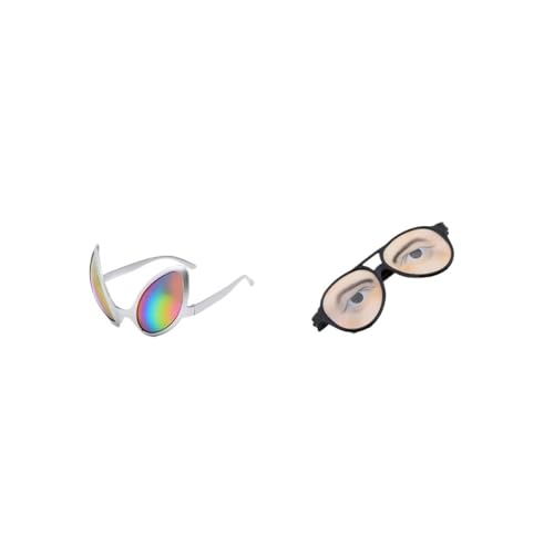 LPNGTNG Lustige Brille, Sonnenbrille, Regenbogen-Gläser, Outdoor-Sportbrille, Partyzubehör, lustige Brille, Zubehör (2 Stück 03) von LPNGTNG