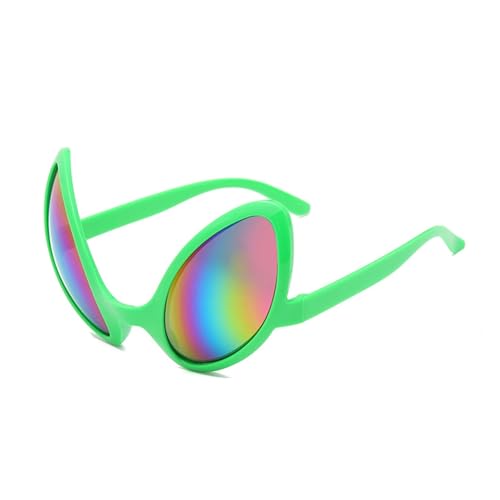 LPNGTNG Lustige Brille mit grünem rosa Kontrast, Hip-Hop, asymmetrisch, dreieckig, Party-Dekorationen (B 01) von LPNGTNG
