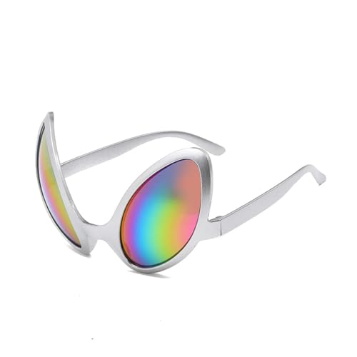 LPNGTNG Lustige Brille mit grünem rosa Kontrast, Hip-Hop, asymmetrisch, dreieckig, Party-Dekorationen (B 03) von LPNGTNG
