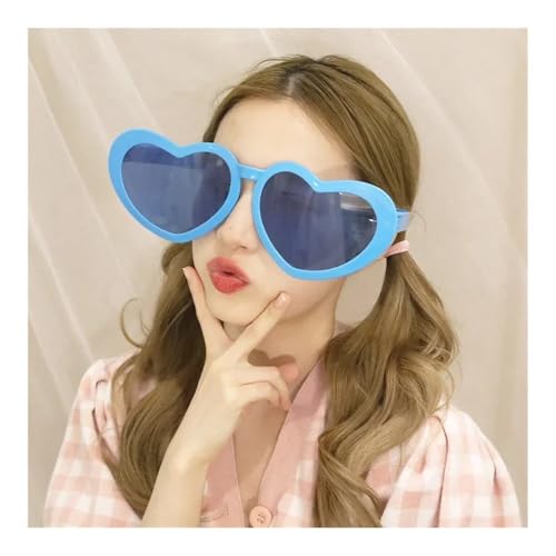 LPNGTNG Riesige große übergroße Brille, groß, riesig, Neuheit, lustige Brille, Bar, Festival, Karneval, Sonne, Partyzubehör, Brautjungferngeschenk (blau) von LPNGTNG