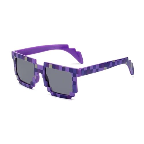 LPNGTNG Sonnenbrille, Sonnenbrille, Creeper Brille, Mosaik, lustige Brille, für Jungen und Mädchen, Violett LPNGTNG Sonnenbrille, Sonnenbrille, Creeper Brille, Mosaik, lustige Brille, für Jungen und Mädchen, Violett von LPNGTNG