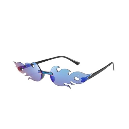 LPNGTNG Sonnenbrille für Damen, trendig, randlos, Metallrahmen, Sonnenbrille, Party, Cosplay, Eyewea(C15) von LPNGTNG