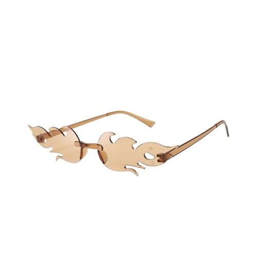 LPNGTNG Sonnenbrille für Damen, trendig, randlos, Metallrahmen, Sonnenbrille, Party, Cosplay, Eyewea(C2) von LPNGTNG