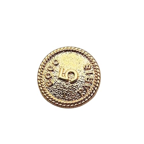 Metallknöpfe für Kleidung, DIY, Nähzubehör, Dekoration, goldfarben, Schwarz, Weiß, 5 Stück, 5 Stück, 20 mm Metallknöpfe für Kleidung, DIY, Nähzubehör, Dekoration, goldfarben, Schwarz, Weiß, 5 Stück, 5 Stück, 20 mm von LPNGTNG