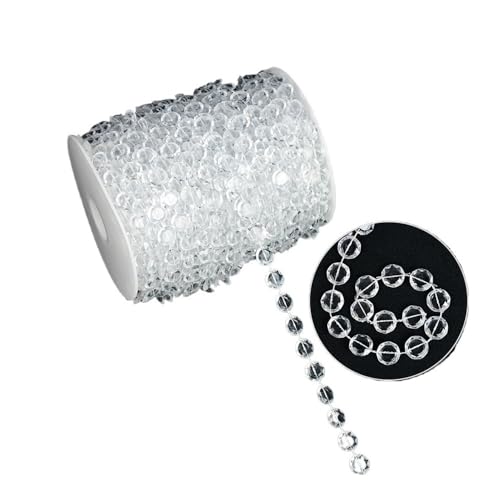 Perlenvorhang mit Kunstperlen, 4 mm - 10 mm, Perlenvorhang für Hochzeit, Brautstrauß, Dekoration, DIY, Schmuck, Bekleidungszubehör (B06–10 mm) von LPNGTNG