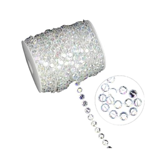 Perlenvorhang mit Kunstperlen, 4 mm - 10 mm, Perlenvorhang für Hochzeit, Brautstrauß, Dekoration, DIY, Schmuck, Bekleidungszubehör (B07–10 mm) von LPNGTNG