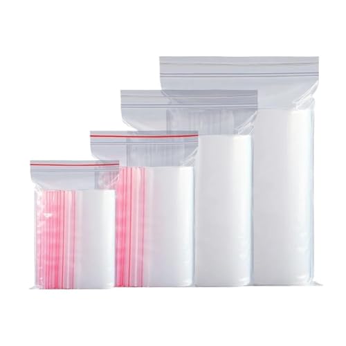 Plastiktüten mit Druckverschluss, transparent, wiederverschließbar, transparent, 12 x 17 cm, 100 Stück Plastiktüten mit Druckverschluss, transparent, wiederverschließbar, transparent, 12 x 17 cm, 100 Stück von LPNGTNG