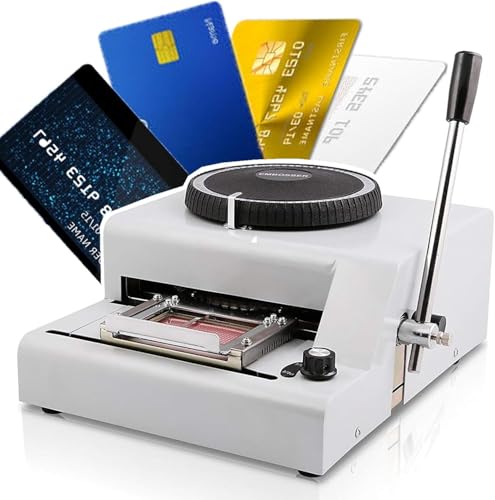 LPONAA Prägegerät für PVC-Karten, manuelle Prägemaschine mit 72 Zeichen, Kreditkarten-ID, VIP-Code, Geschenkkartendrucker, Buchdruck von LPONAA