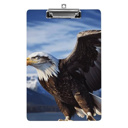 Eagle Klemmbrett, A4-Größe, Acryl-Klemmbrett, dekorative Standard-Klemmbretter mit Edelstahl-Aufhängeloch, tragbarer Dokumenten-Organizer für Bürobedarf, Heimgebrauch von LPSADGF
