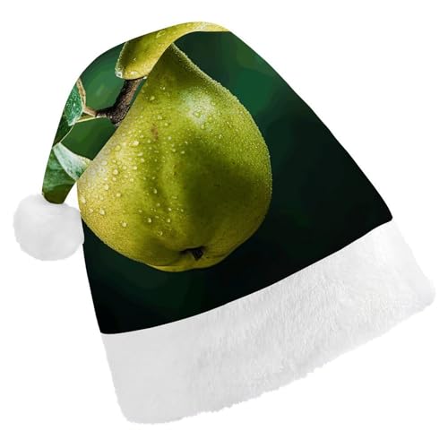 LPSBVNM Weihnachtsmütze für Erwachsene, Birnen auf dem Baum, bedruckt, unisex, Weihnachtsmannmütze, Neujahrsdekoration, Hüte für Weihnachten, Festtage, Partyzubehör LPSBVNM Weihnachtsmütze für Erwachsene, Birnen auf dem Baum, bedruckt, unisex, Weihnachtsmannmütze, Neujahrsdekoration, Hüte für Weihnachten, Festtage, Partyzubehör von LPSBVNM