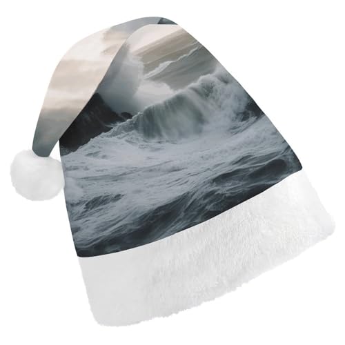 LPSBVNM Weihnachtsmütze für Erwachsene, Leuchtturm im Sturm, bedruckt, unisex, Weihnachtsmannmütze, Neujahrsdekoration, Hüte für Weihnachten, Festtage, Partyzubehör LPSBVNM Weihnachtsmütze für Erwachsene, Leuchtturm im Sturm, bedruckt, unisex, Weihnachtsmannmütze, Neujahrsdekoration, Hüte für Weihnachten, Festtage, Partyzubehör von LPSBVNM