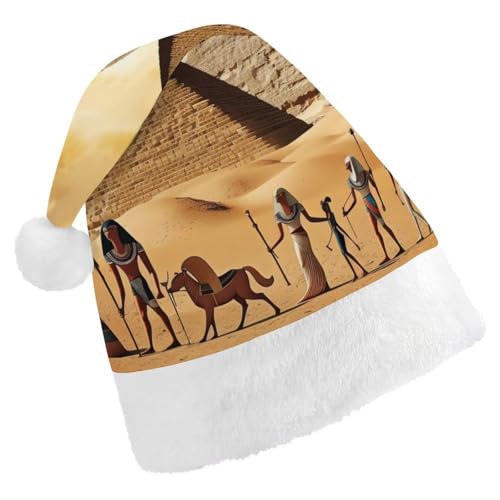 LPSBVNM Weihnachtsmütze für Erwachsene, altes Ägypten, bedruckt, unisex, Weihnachtsmannmütze, Neujahrsdekoration, Hüte für Weihnachten, Festtage, Partyzubehör LPSBVNM Weihnachtsmütze für Erwachsene, altes Ägypten, bedruckt, unisex, Weihnachtsmannmütze, Neujahrsdekoration, Hüte für Weihnachten, Festtage, Partyzubehör von LPSBVNM
