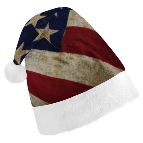 LPSBVNM Weihnachtsmütze für Erwachsene, amerikanische Flagge, bedruckt, Unisex, Weihnachtsmannmütze, Neujahrsdekoration, Hüte für Weihnachten, Festtage, Partyzubehör LPSBVNM Weihnachtsmütze für Erwachsene, amerikanische Flagge, bedruckt, Unisex, Weihnachtsmannmütze, Neujahrsdekoration, Hüte für Weihnachten, Festtage, Partyzubehör von LPSBVNM