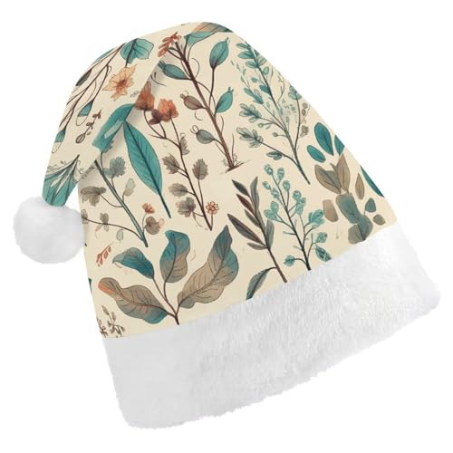 LPSBVNM Weihnachtsmütze für Erwachsene, bedruckt mit Blumen und Blättern, Unisex, Weihnachtsmannmütze, Neujahrsdekoration, Hüte für Weihnachten, Festtage, Partyzubehör LPSBVNM Weihnachtsmütze für Erwachsene, bedruckt mit Blumen und Blättern, Unisex, Weihnachtsmannmütze, Neujahrsdekoration, Hüte für Weihnachten, Festtage, Partyzubehör von LPSBVNM