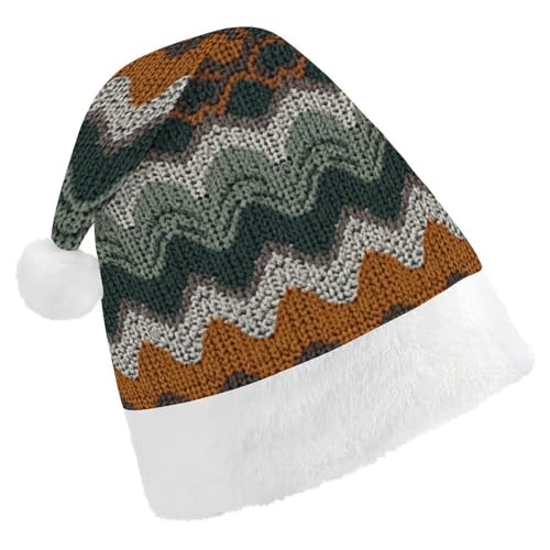 LPSBVNM Weihnachtsmütze für Erwachsene, braunes und grünes Muster, bedruckt, unisex, Weihnachtsmannmütze, Neujahrsdekoration, Hüte für Weihnachten, Festtage, Partyzubehör LPSBVNM Weihnachtsmütze für Erwachsene, braunes und grünes Muster, bedruckt, unisex, Weihnachtsmannmütze, Neujahrsdekoration, Hüte für Weihnachten, Festtage, Partyzubehör von LPSBVNM