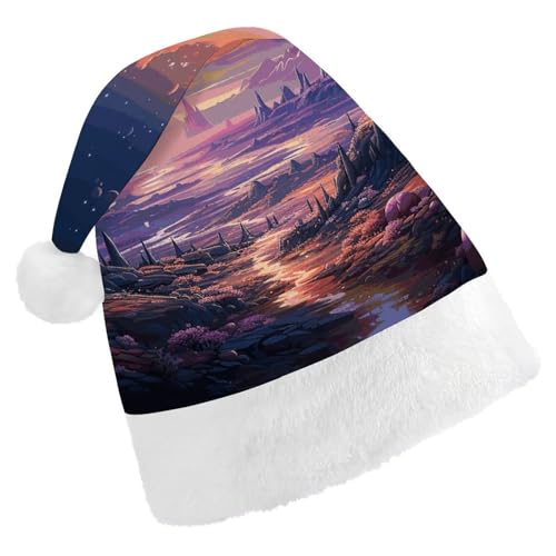 LPSBVNM Weihnachtsmütze für Erwachsene, buntes Retro-Weltraum-Thema, bedruckt, Unisex, Weihnachtsmannmütze, Neujahrsdekoration, Hüte für Weihnachten, Festtage, Partyzubehör LPSBVNM Weihnachtsmütze für Erwachsene, buntes Retro-Weltraum-Thema, bedruckt, Unisex, Weihnachtsmannmütze, Neujahrsdekoration, Hüte für Weihnachten, Festtage, Partyzubehör von LPSBVNM