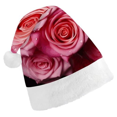 LPSBVNM Weihnachtsmütze für Erwachsene, eleganter Rosen-Druck, unisex, Weihnachtsmannmütze, Neujahrsdekoration, Hüte für Weihnachten, Festtage, Partyzubehör LPSBVNM Weihnachtsmütze für Erwachsene, eleganter Rosen-Druck, unisex, Weihnachtsmannmütze, Neujahrsdekoration, Hüte für Weihnachten, Festtage, Partyzubehör von LPSBVNM
