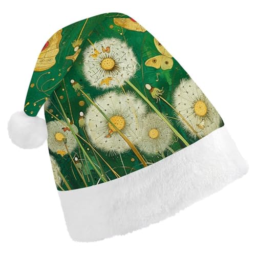 LPSBVNM Weihnachtsmütze für Erwachsene, gelbes Schmetterlingsmuster, bedruckt, Unisex, Weihnachtsmannmütze, Neujahrsdekoration, Hüte für Weihnachten, Festtage, Partyzubehör LPSBVNM Weihnachtsmütze für Erwachsene, gelbes Schmetterlingsmuster, bedruckt, Unisex, Weihnachtsmannmütze, Neujahrsdekoration, Hüte für Weihnachten, Festtage, Partyzubehör von LPSBVNM