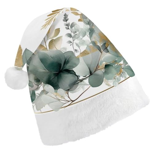 LPSBVNM Weihnachtsmütze für Erwachsene, goldfarbene und grüne Blätter, bedruckt, Unisex, Weihnachtsmannmütze, Neujahrsdekoration, Hüte für Weihnachten, Festtage, Partyzubehör LPSBVNM Weihnachtsmütze für Erwachsene, goldfarbene und grüne Blätter, bedruckt, Unisex, Weihnachtsmannmütze, Neujahrsdekoration, Hüte für Weihnachten, Festtage, Partyzubehör von LPSBVNM