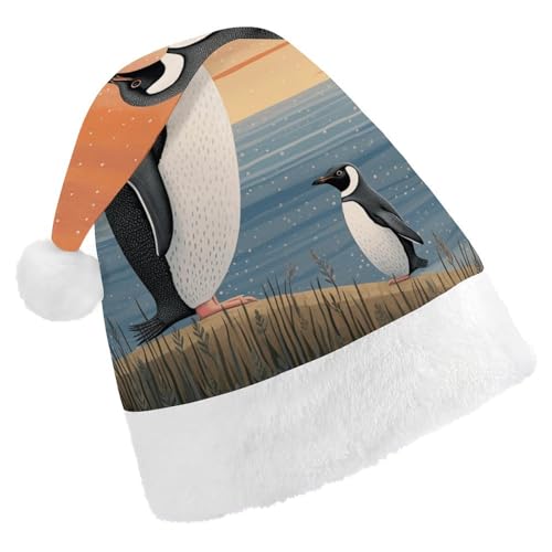 LPSBVNM Weihnachtsmütze für Erwachsene, handgezeichneter Pinguin-Druck, Unisex, Weihnachtsmannmütze, Neujahrsdekoration, Hüte für Weihnachten, festliche Feiertage, Partyzubehör LPSBVNM Weihnachtsmütze für Erwachsene, handgezeichneter Pinguin-Druck, Unisex, Weihnachtsmannmütze, Neujahrsdekoration, Hüte für Weihnachten, festliche Feiertage, Partyzubehör von LPSBVNM