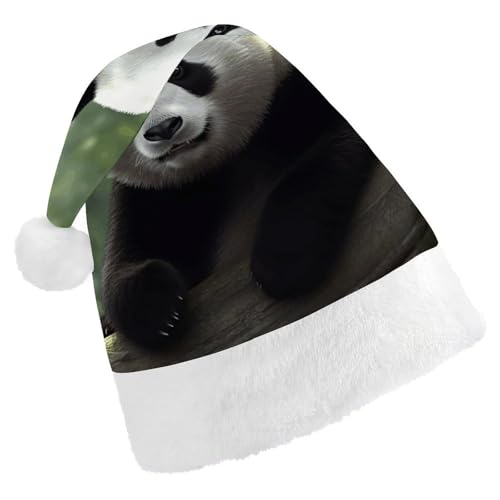LPSBVNM Weihnachtsmütze für Erwachsene, hübscher Panda-Druck, Unisex, Weihnachtsmannmütze, Neujahrsdekoration, Hüte für Weihnachten, Festtage, Partyzubehör LPSBVNM Weihnachtsmütze für Erwachsene, hübscher Panda-Druck, Unisex, Weihnachtsmannmütze, Neujahrsdekoration, Hüte für Weihnachten, Festtage, Partyzubehör von LPSBVNM