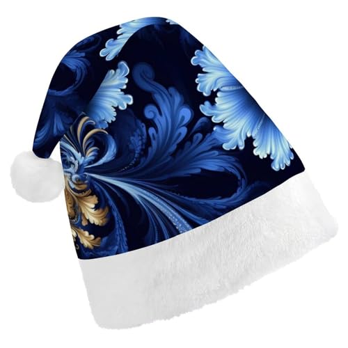 LPSBVNM Weihnachtsmütze für Erwachsene, klassisch, blau, bedruckt, Unisex, Weihnachtsmannmütze, Neujahrsdekoration, Hüte für Weihnachten, Festtage, Partyzubehör LPSBVNM Weihnachtsmütze für Erwachsene, klassisch, blau, bedruckt, Unisex, Weihnachtsmannmütze, Neujahrsdekoration, Hüte für Weihnachten, Festtage, Partyzubehör von LPSBVNM