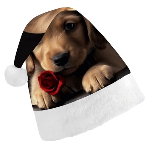 LPSBVNM Weihnachtsmütze für Erwachsene, niedlicher Hund, bedruckt, Unisex, Weihnachtsmannmütze, Neujahrsdekoration, Hüte für Weihnachten, Festtage, Partyzubehör LPSBVNM Weihnachtsmütze für Erwachsene, niedlicher Hund, bedruckt, Unisex, Weihnachtsmannmütze, Neujahrsdekoration, Hüte für Weihnachten, Festtage, Partyzubehör von LPSBVNM