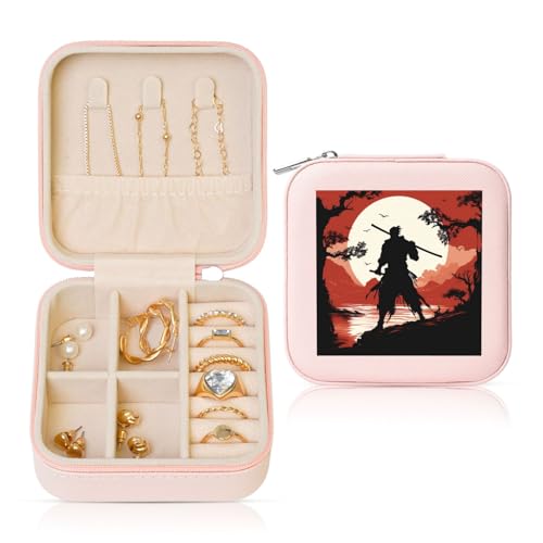 LPSRTWE Schmuckschatullen für Damen und Mädchen, quadratisch, Samurai-Leder, Schmuck-Aufbewahrungsbox, tragbar, Reise-Schmuckkoffer mit Reißverschluss für Halskette, Ohrringe, Ringe LPSRTWE Schmuckschatullen für Damen und Mädchen, quadratisch, Samurai-Leder, Schmuck-Aufbewahrungsbox, tragbar, Reise-Schmuckkoffer mit Reißverschluss für Halskette, Ohrringe, Ringe von LPSRTWE