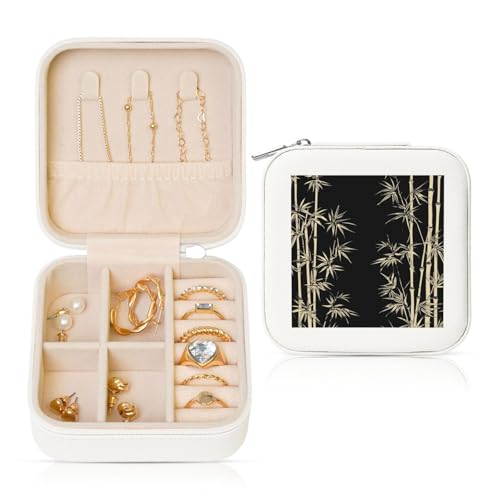 LPSRTWE Schmuckschatullen für Damen und Mädchen, quadratisch, Schmuck-Organizer, asiatische Pflanze, Leder, Schmuck-Aufbewahrungsbox, tragbar, Reise-Schmuckkoffer mit Reißverschluss für Halskette LPSRTWE Schmuckschatullen für Damen und Mädchen, quadratisch, Schmuck-Organizer, asiatische Pflanze, Leder, Schmuck-Aufbewahrungsbox, tragbar, Reise-Schmuckkoffer mit Reißverschluss für Halskette von LPSRTWE