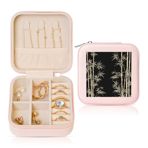 LPSRTWE Schmuckschatullen für Damen und Mädchen, quadratisch, Schmuck-Organizer, asiatische Pflanze, Leder, Schmuck-Aufbewahrungsbox, tragbar, Reise-Schmuckkoffer mit Reißverschluss für Halskette LPSRTWE Schmuckschatullen für Damen und Mädchen, quadratisch, Schmuck-Organizer, asiatische Pflanze, Leder, Schmuck-Aufbewahrungsbox, tragbar, Reise-Schmuckkoffer mit Reißverschluss für Halskette von LPSRTWE