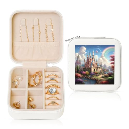 LPSRTWE Schmuckschatullen für Damen und Mädchen, quadratisch, Schmuck-Organizer, farbiges Schloss, Leder, Schmuck-Aufbewahrungsbox, tragbar, Reise-Schmuckkoffer mit Reißverschluss für Halskette LPSRTWE Schmuckschatullen für Damen und Mädchen, quadratisch, Schmuck-Organizer, farbiges Schloss, Leder, Schmuck-Aufbewahrungsbox, tragbar, Reise-Schmuckkoffer mit Reißverschluss für Halskette von LPSRTWE