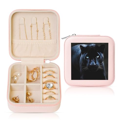 LPSRTWE Schmuckschatullen für Damen und Mädchen, quadratisch, mit blauen Augen, Leder-Schmuck-Aufbewahrungsbox, tragbar, Reise-Schmuckkoffer mit Reißverschluss für Halskette, Ohrringe, Ringe LPSRTWE Schmuckschatullen für Damen und Mädchen, quadratisch, mit blauen Augen, Leder-Schmuck-Aufbewahrungsbox, tragbar, Reise-Schmuckkoffer mit Reißverschluss für Halskette, Ohrringe, Ringe von LPSRTWE
