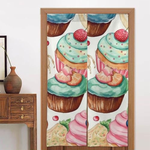 LPSRTWE Türvorhänge für Türen, Verdunkelungsvorhang, wärmeisoliert, Privatsphäre, Türabdeckung, Cupcakes, Donuts, Muffins, Zucker, Fenstervorhang für Schlafzimmer, Wohnzimmer, 1 Panel, 86,4 x 142,2 cm LPSRTWE Türvorhänge für Türen, Verdunkelungsvorhang, wärmeisoliert, Privatsphäre, Türabdeckung, Cupcakes, Donuts, Muffins, Zucker, Fenstervorhang für Schlafzimmer, Wohnzimmer, 1 Panel, 86,4 x 142,2 cm von LPSRTWE