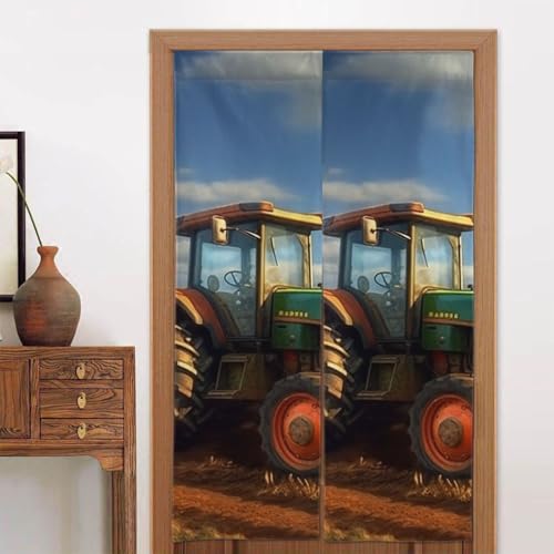 LPSRTWE Türvorhänge für Türen, Verdunkelungsvorhang, wärmeisoliert, Privatsphäre, Türabdeckung, Fantasie-Farm-Traktor, Fenstervorhang, Schatten für Schlafzimmer, Wohnzimmer, 1 Panel, 86,4 x 142,2 cm LPSRTWE Türvorhänge für Türen, Verdunkelungsvorhang, wärmeisoliert, Privatsphäre, Türabdeckung, Fantasie-Farm-Traktor, Fenstervorhang, Schatten für Schlafzimmer, Wohnzimmer, 1 Panel, 86,4 x 142,2 cm von LPSRTWE