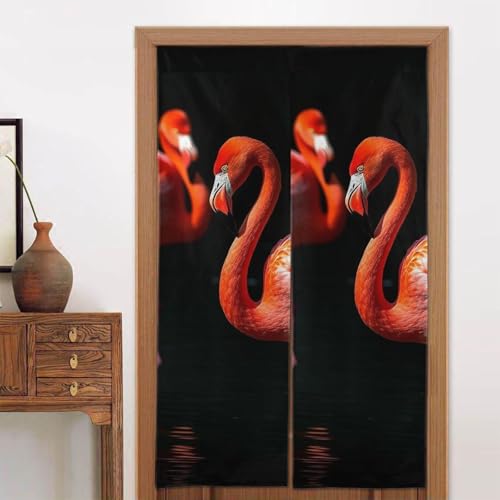 LPSRTWE Türvorhänge für Türen, Verdunkelungsvorhang, wärmeisoliert, Privatsphäre, Türabdeckung, Flamingos auf schwarzem Hintergrund, Fenstervorhang für Schlafzimmer, Wohnzimmer, 1 Panel, 86,4 x 142,2 LPSRTWE Türvorhänge für Türen, Verdunkelungsvorhang, wärmeisoliert, Privatsphäre, Türabdeckung, Flamingos auf schwarzem Hintergrund, Fenstervorhang für Schlafzimmer, Wohnzimmer, 1 Panel, 86,4 x 142,2 von LPSRTWE