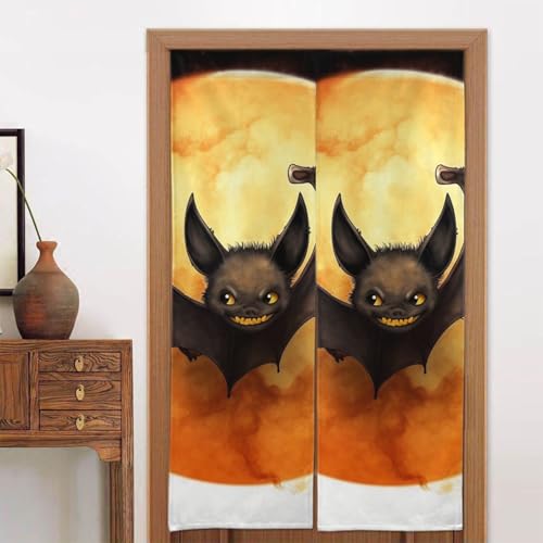 LPSRTWE Türvorhänge für Türen, Verdunkelungsvorhang, wärmeisoliert, Privatsphäre, Türabdeckung, Halloween, Fledermaus-Fenstervorhang, Schatten für Schlafzimmer, Wohnzimmer, 1 Panel, 86,4 x 142,2 cm LPSRTWE Türvorhänge für Türen, Verdunkelungsvorhang, wärmeisoliert, Privatsphäre, Türabdeckung, Halloween, Fledermaus-Fenstervorhang, Schatten für Schlafzimmer, Wohnzimmer, 1 Panel, 86,4 x 142,2 cm von LPSRTWE