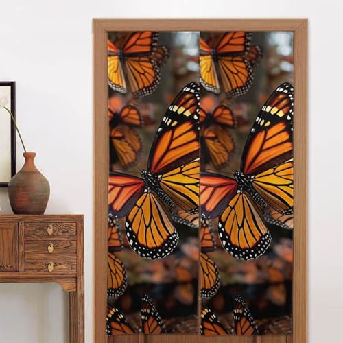 LPSRTWE Türvorhänge für Türen, Verdunkelungsvorhang, wärmeisoliert, Privatsphäre, Türabdeckung, Monarch-Schmetterlinge, Fenstervorhang für Schlafzimmer, Wohnzimmer, 1 Panel, 86,4 x 142,2 cm LPSRTWE Türvorhänge für Türen, Verdunkelungsvorhang, wärmeisoliert, Privatsphäre, Türabdeckung, Monarch-Schmetterlinge, Fenstervorhang für Schlafzimmer, Wohnzimmer, 1 Panel, 86,4 x 142,2 cm von LPSRTWE