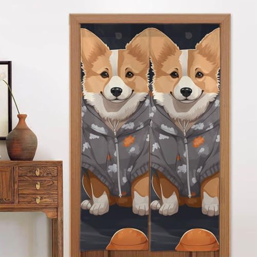 LPSRTWE Türvorhänge für Türen, Verdunkelungsvorhang, wärmeisoliert, Privatsphäre, Türabdeckung, Tragen, Kleidung, Corgi-Hunde, Fenstervorhang für Schlafzimmer, Wohnzimmer, 1 Panel, 86,4 x 142,2 cm LPSRTWE Türvorhänge für Türen, Verdunkelungsvorhang, wärmeisoliert, Privatsphäre, Türabdeckung, Tragen, Kleidung, Corgi-Hunde, Fenstervorhang für Schlafzimmer, Wohnzimmer, 1 Panel, 86,4 x 142,2 cm von LPSRTWE