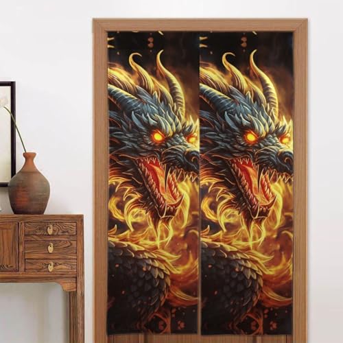 LPSRTWE Türvorhänge für Türen, Verdunkelungsvorhang, wärmeisoliert, Privatsphäre, Türabdeckung, chinesischer Drache, Fenstervorhang für Schlafzimmer, Wohnzimmer, 1 Panel, 86,4 x 142,2 cm LPSRTWE Türvorhänge für Türen, Verdunkelungsvorhang, wärmeisoliert, Privatsphäre, Türabdeckung, chinesischer Drache, Fenstervorhang für Schlafzimmer, Wohnzimmer, 1 Panel, 86,4 x 142,2 cm von LPSRTWE