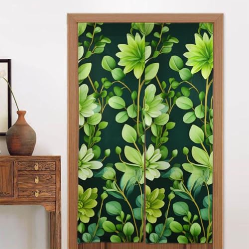 LPSRTWE Türvorhänge für Türen, Verdunkelungsvorhang, wärmeisoliert, Privatsphäre, Türabdeckung, grünes Blumenmuster, Fenstervorhang für Schlafzimmer, Wohnzimmer, 1 Panel, 86,4 x 142,2 cm LPSRTWE Türvorhänge für Türen, Verdunkelungsvorhang, wärmeisoliert, Privatsphäre, Türabdeckung, grünes Blumenmuster, Fenstervorhang für Schlafzimmer, Wohnzimmer, 1 Panel, 86,4 x 142,2 cm von LPSRTWE
