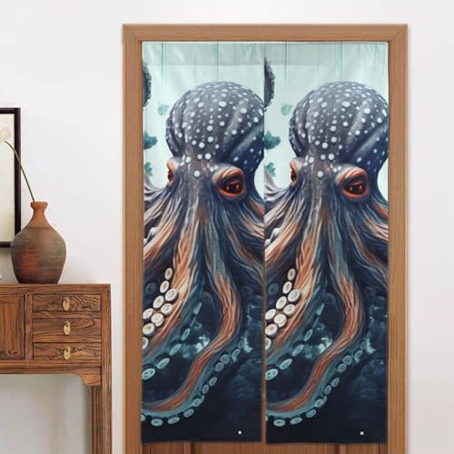 LPSRTWE Türvorhänge für Türen, Verdunkelungsvorhang, wärmeisoliert, Privatsphäre, Türabdeckung, kühles Oktopus-Fenstervorhang, Schatten für Schlafzimmer, Wohnzimmer, 1 Panel, 86,4 x 142,2 cm LPSRTWE Türvorhänge für Türen, Verdunkelungsvorhang, wärmeisoliert, Privatsphäre, Türabdeckung, kühles Oktopus-Fenstervorhang, Schatten für Schlafzimmer, Wohnzimmer, 1 Panel, 86,4 x 142,2 cm von LPSRTWE
