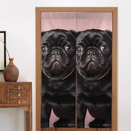 LPSRTWE Türvorhänge für Türen, Verdunkelungsvorhang, wärmeisoliert, Privatsphäre, Türabdeckung, niedlicher schwarzer Mops, Fenstervorhang für Schlafzimmer, Wohnzimmer, 1 Panel, 86,4 x 142,2 cm LPSRTWE Türvorhänge für Türen, Verdunkelungsvorhang, wärmeisoliert, Privatsphäre, Türabdeckung, niedlicher schwarzer Mops, Fenstervorhang für Schlafzimmer, Wohnzimmer, 1 Panel, 86,4 x 142,2 cm von LPSRTWE