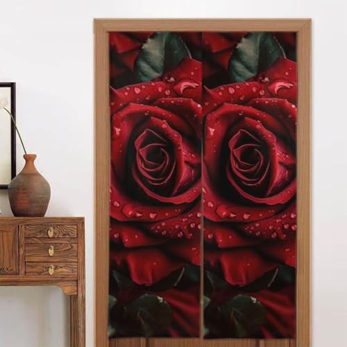LPSRTWE Türvorhänge für Türen, Verdunkelungsvorhang, wärmeisoliert, Privatsphäre, Türabdeckung, rote Rose, Fenstervorhang für Schlafzimmer, Wohnzimmer, 1 Panel, 86,4 x 142,2 cm LPSRTWE Türvorhänge für Türen, Verdunkelungsvorhang, wärmeisoliert, Privatsphäre, Türabdeckung, rote Rose, Fenstervorhang für Schlafzimmer, Wohnzimmer, 1 Panel, 86,4 x 142,2 cm von LPSRTWE